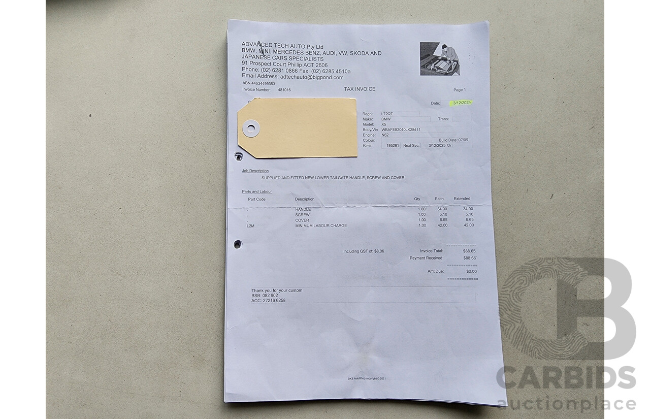 9/2009 Bmw X5 Xdrive 48i E70 MY09 4d Wagon Black 4.8L