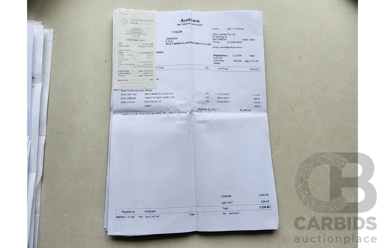 1/2010 Audi Q5 2.0 TDI Quattro 8R MY10 4d Wagon Black 2.0L