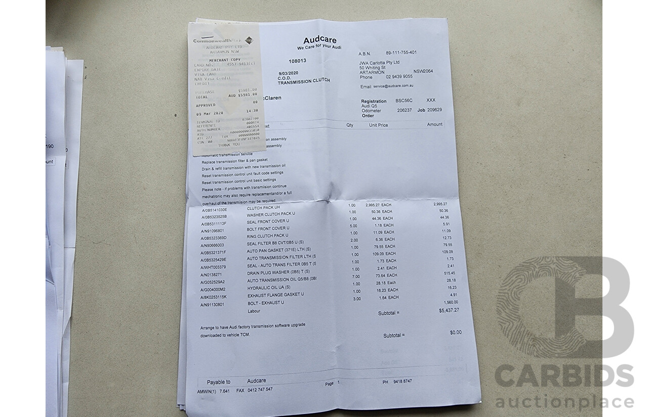 1/2010 Audi Q5 2.0 TDI Quattro 8R MY10 4d Wagon Black 2.0L