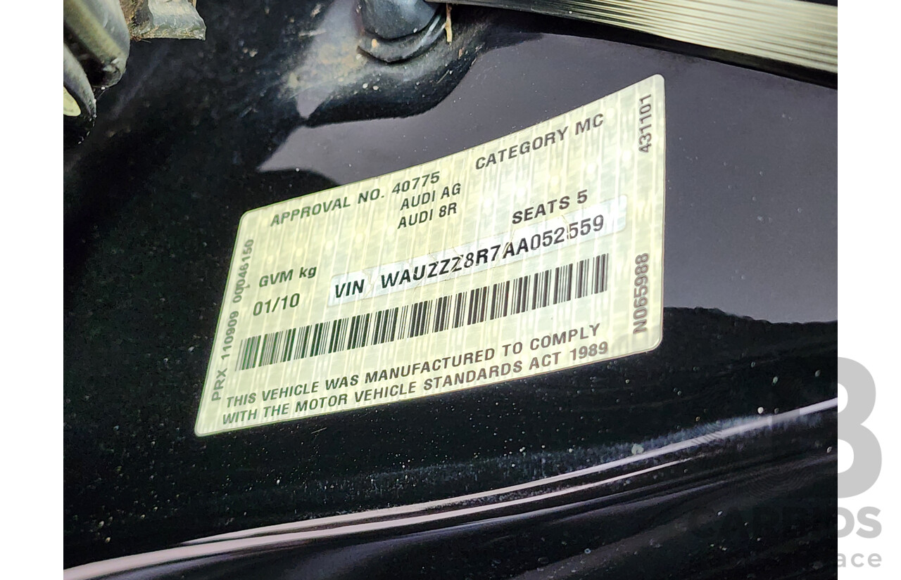 1/2010 Audi Q5 2.0 TDI Quattro 8R MY10 4d Wagon Black 2.0L