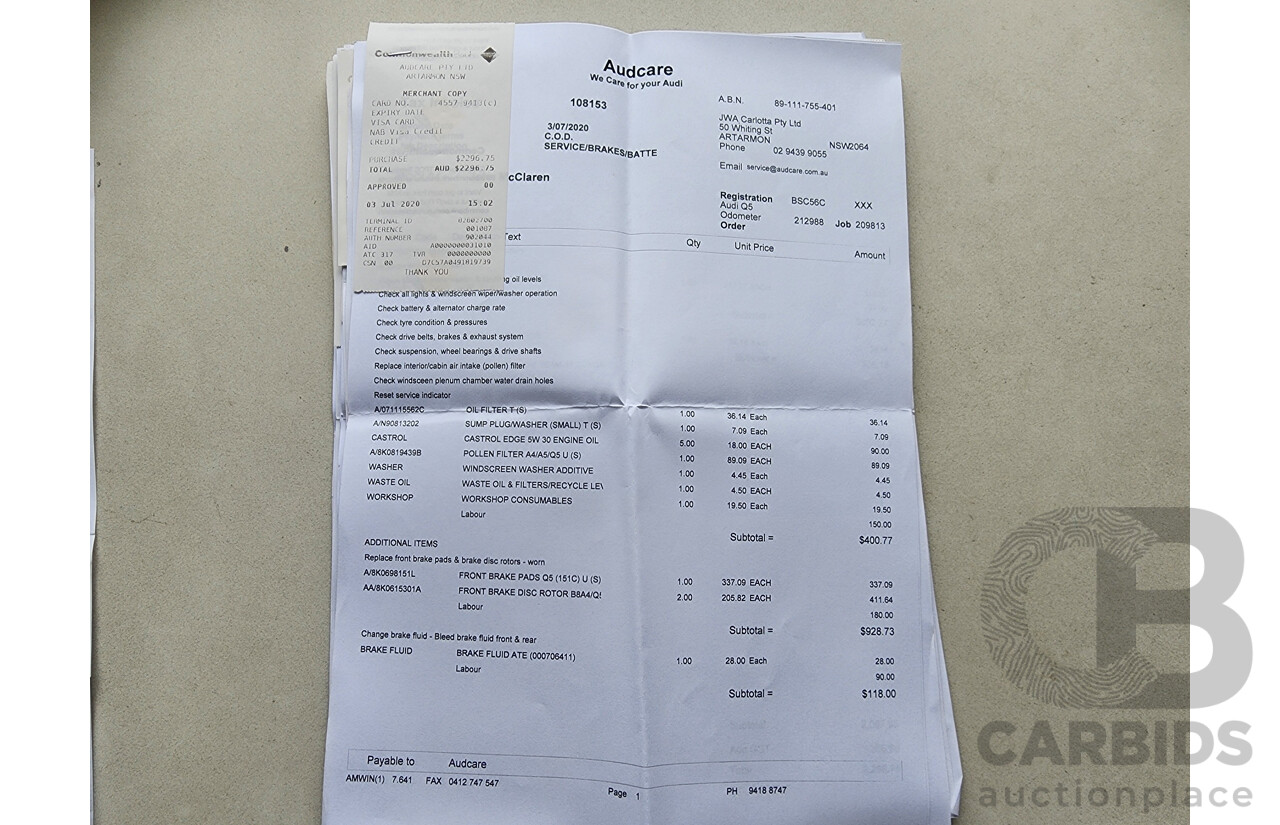 1/2010 Audi Q5 2.0 TDI Quattro 8R MY10 4d Wagon Black 2.0L