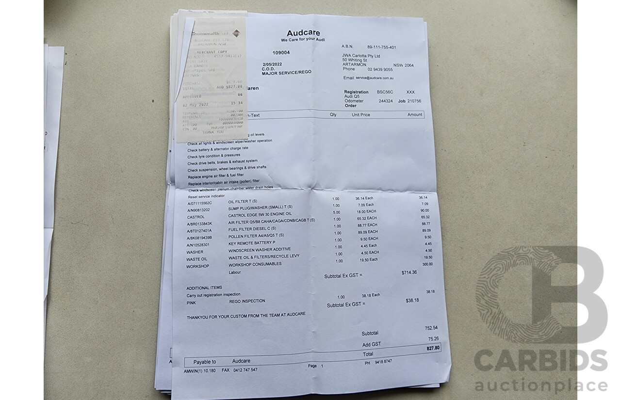 1/2010 Audi Q5 2.0 TDI Quattro 8R MY10 4d Wagon Black 2.0L