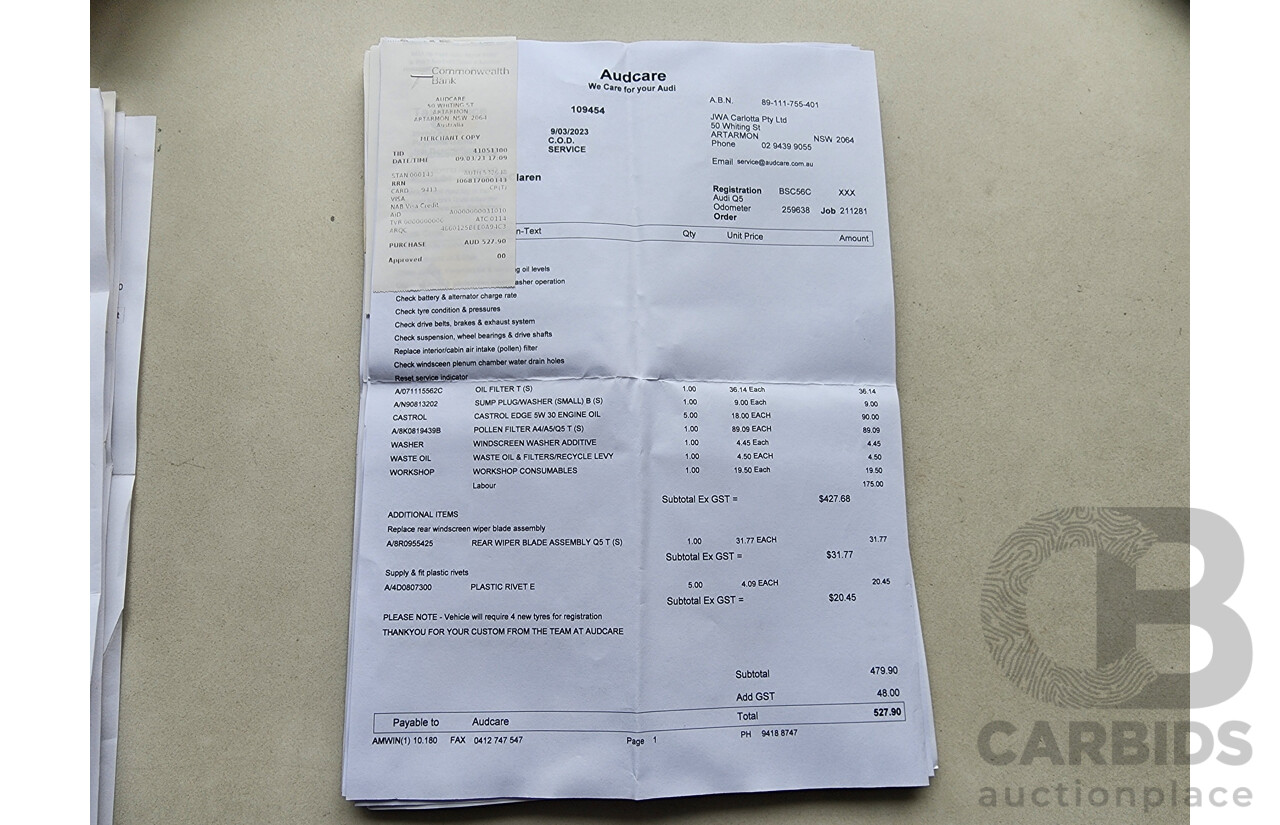 1/2010 Audi Q5 2.0 TDI Quattro 8R MY10 4d Wagon Black 2.0L