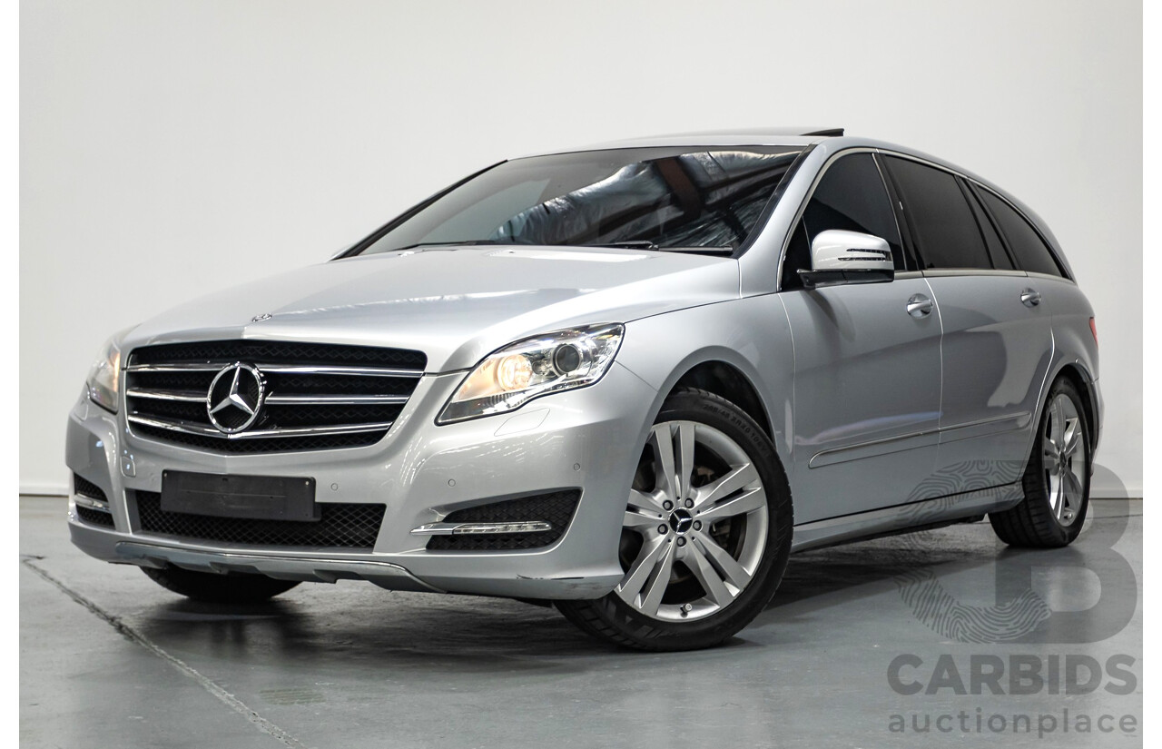 4/2012 Mercedes Benz R350 CDI (AWD) 251 MY12 4d Wagon Iridium Silver Metallic Turbo Diesel V6 3.0L - 7 Seater