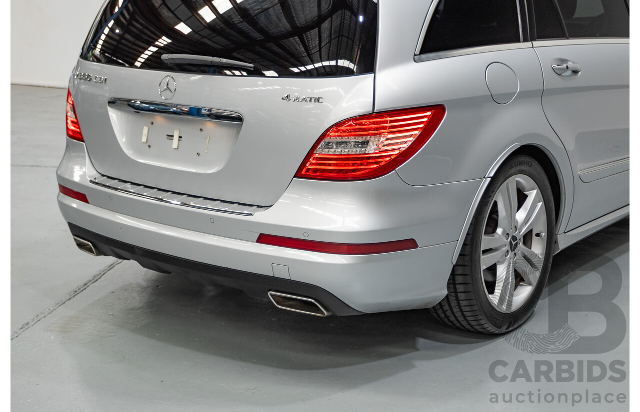 4/2012 Mercedes Benz R350 CDI (AWD) 251 MY12 4d Wagon Iridium Silver Metallic Turbo Diesel V6 3.0L - 7 Seater