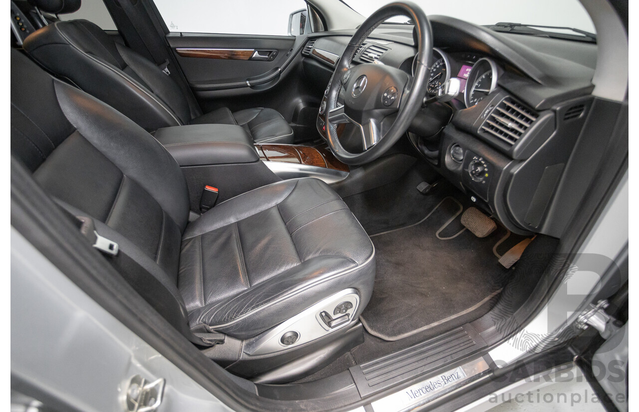 4/2012 Mercedes Benz R350 CDI (AWD) 251 MY12 4d Wagon Iridium Silver Metallic Turbo Diesel V6 3.0L - 7 Seater