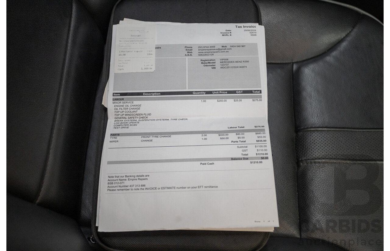 4/2012 Mercedes Benz R350 CDI (AWD) 251 MY12 4d Wagon Iridium Silver Metallic Turbo Diesel V6 3.0L - 7 Seater