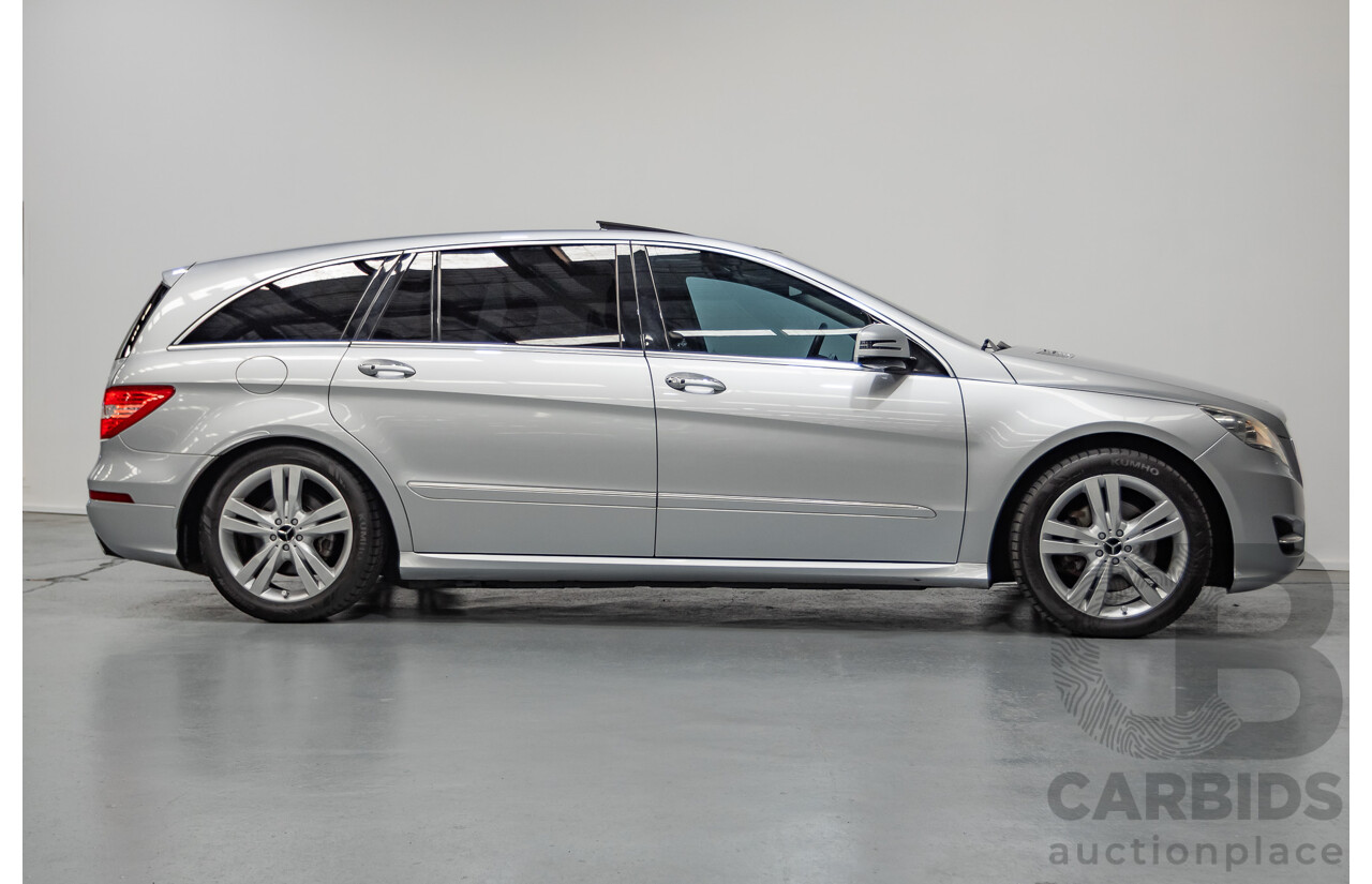 4/2012 Mercedes Benz R350 CDI (AWD) 251 MY12 4d Wagon Iridium Silver Metallic Turbo Diesel V6 3.0L - 7 Seater