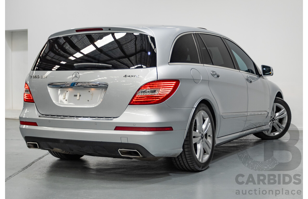 4/2012 Mercedes Benz R350 CDI (AWD) 251 MY12 4d Wagon Iridium Silver Metallic Turbo Diesel V6 3.0L - 7 Seater