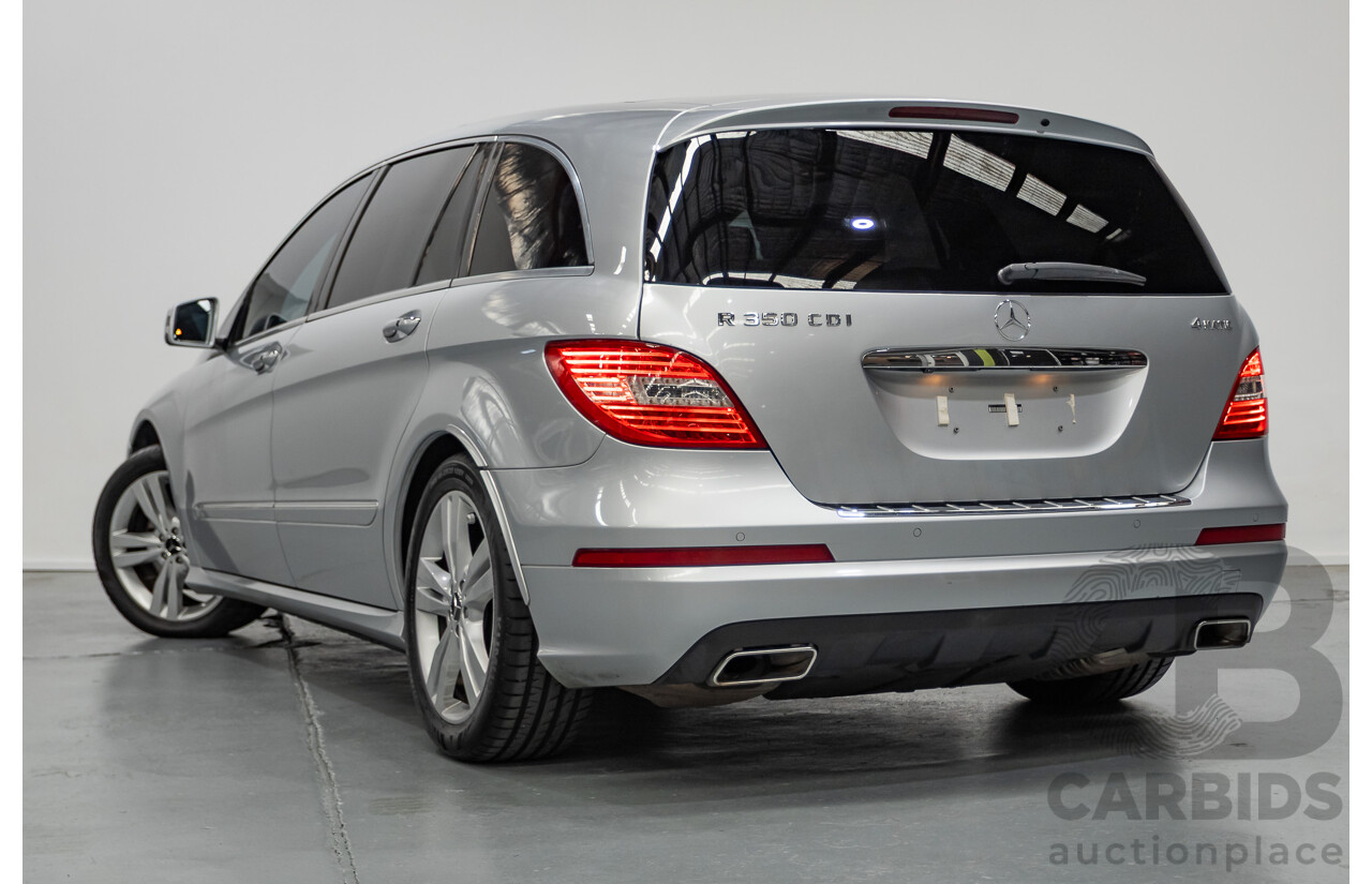 4/2012 Mercedes Benz R350 CDI (AWD) 251 MY12 4d Wagon Iridium Silver Metallic Turbo Diesel V6 3.0L - 7 Seater