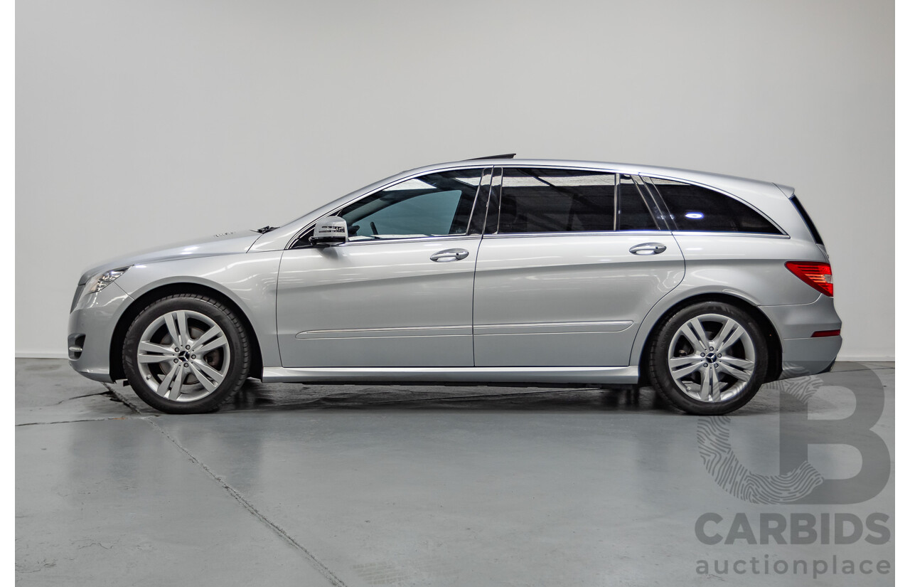 4/2012 Mercedes Benz R350 CDI (AWD) 251 MY12 4d Wagon Iridium Silver Metallic Turbo Diesel V6 3.0L - 7 Seater