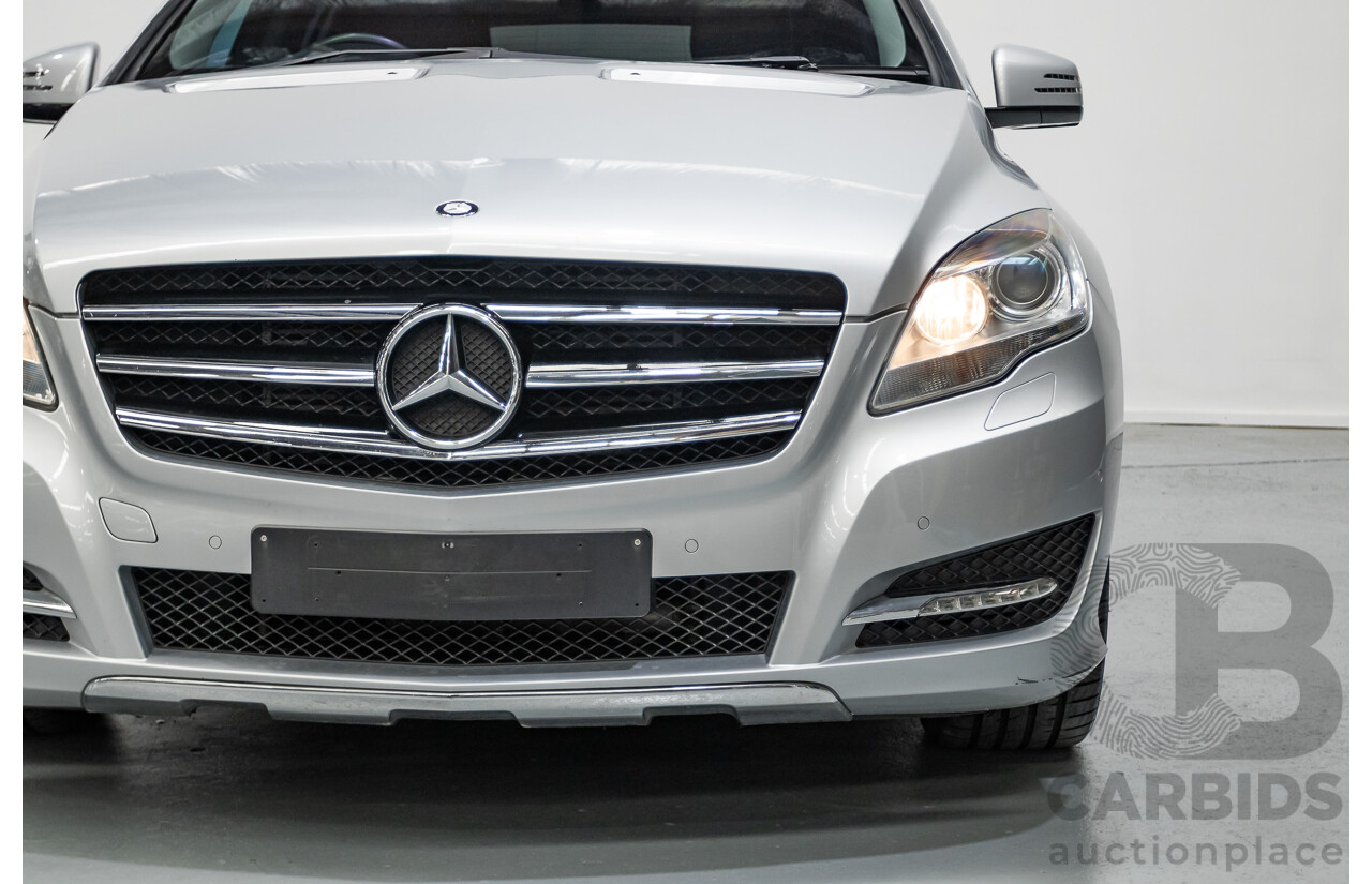 4/2012 Mercedes Benz R350 CDI (AWD) 251 MY12 4d Wagon Iridium Silver Metallic Turbo Diesel V6 3.0L - 7 Seater