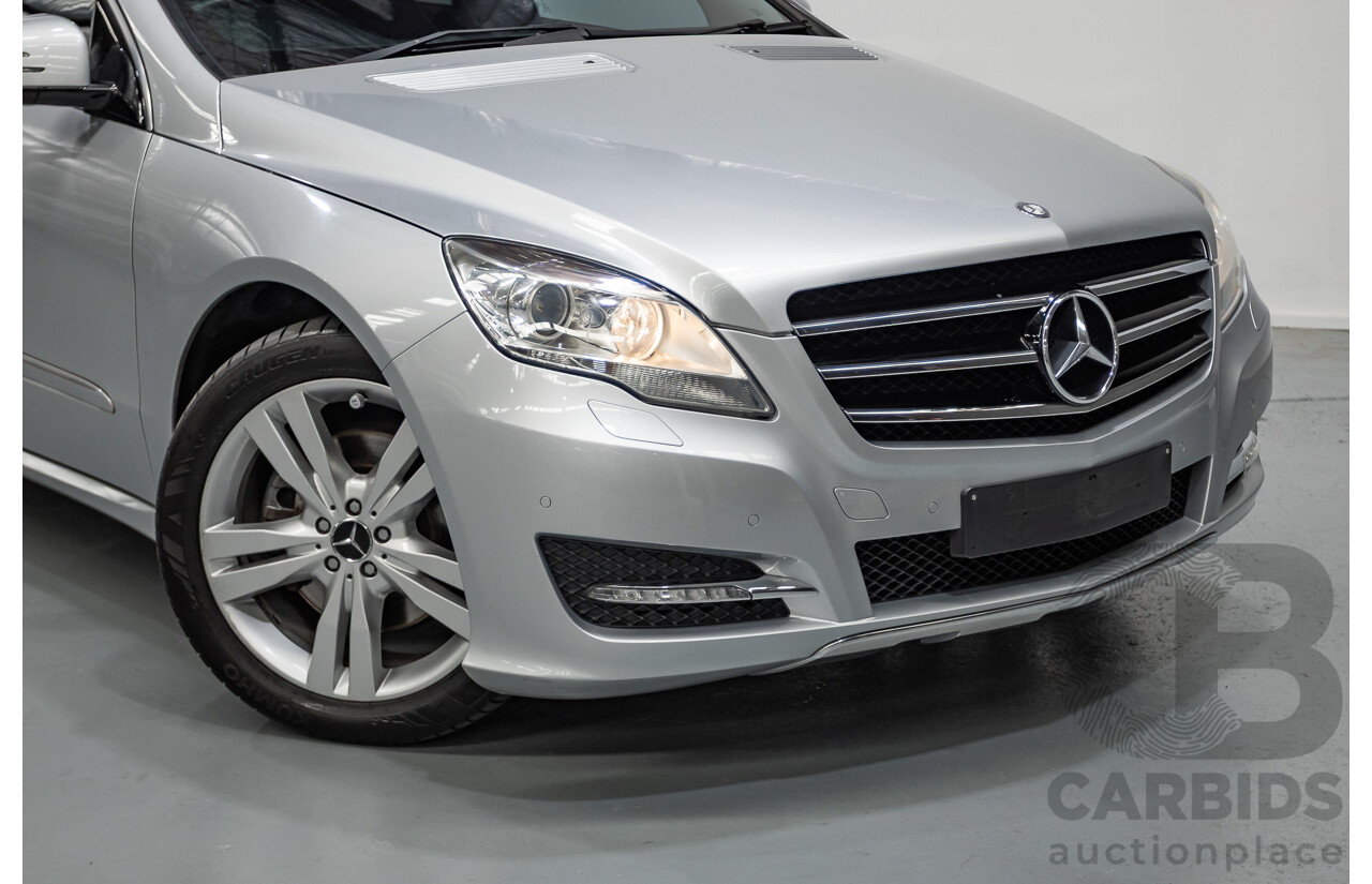 4/2012 Mercedes Benz R350 CDI (AWD) 251 MY12 4d Wagon Iridium Silver Metallic Turbo Diesel V6 3.0L - 7 Seater