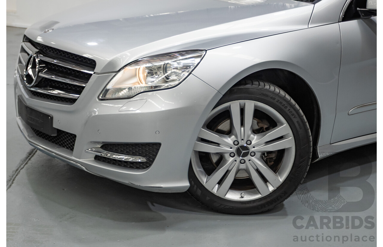 4/2012 Mercedes Benz R350 CDI (AWD) 251 MY12 4d Wagon Iridium Silver Metallic Turbo Diesel V6 3.0L - 7 Seater