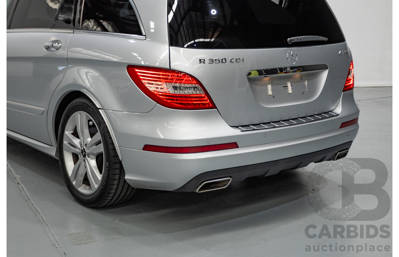 4/2012 Mercedes Benz R350 CDI (AWD) 251 MY12 4d Wagon Iridium Silver Metallic Turbo Diesel V6 3.0L - 7 Seater