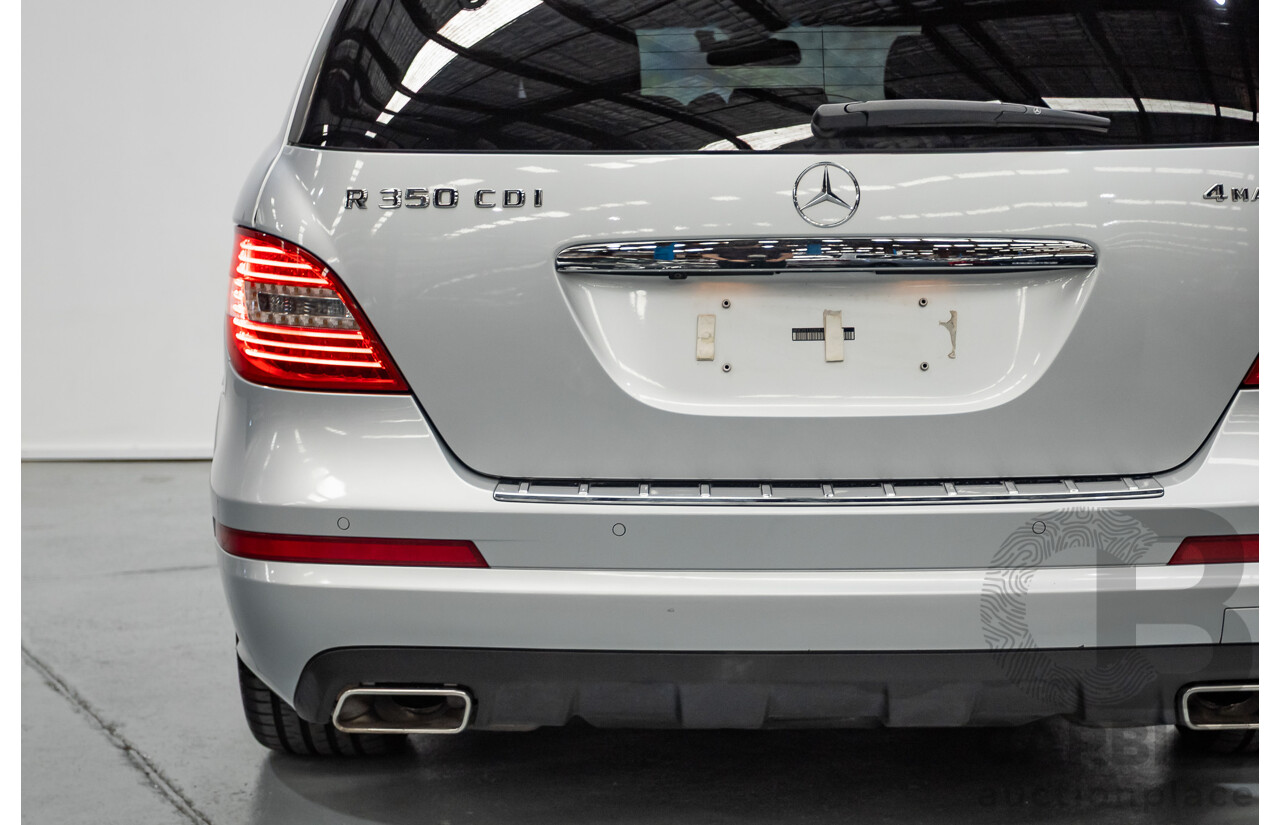 4/2012 Mercedes Benz R350 CDI (AWD) 251 MY12 4d Wagon Iridium Silver Metallic Turbo Diesel V6 3.0L - 7 Seater