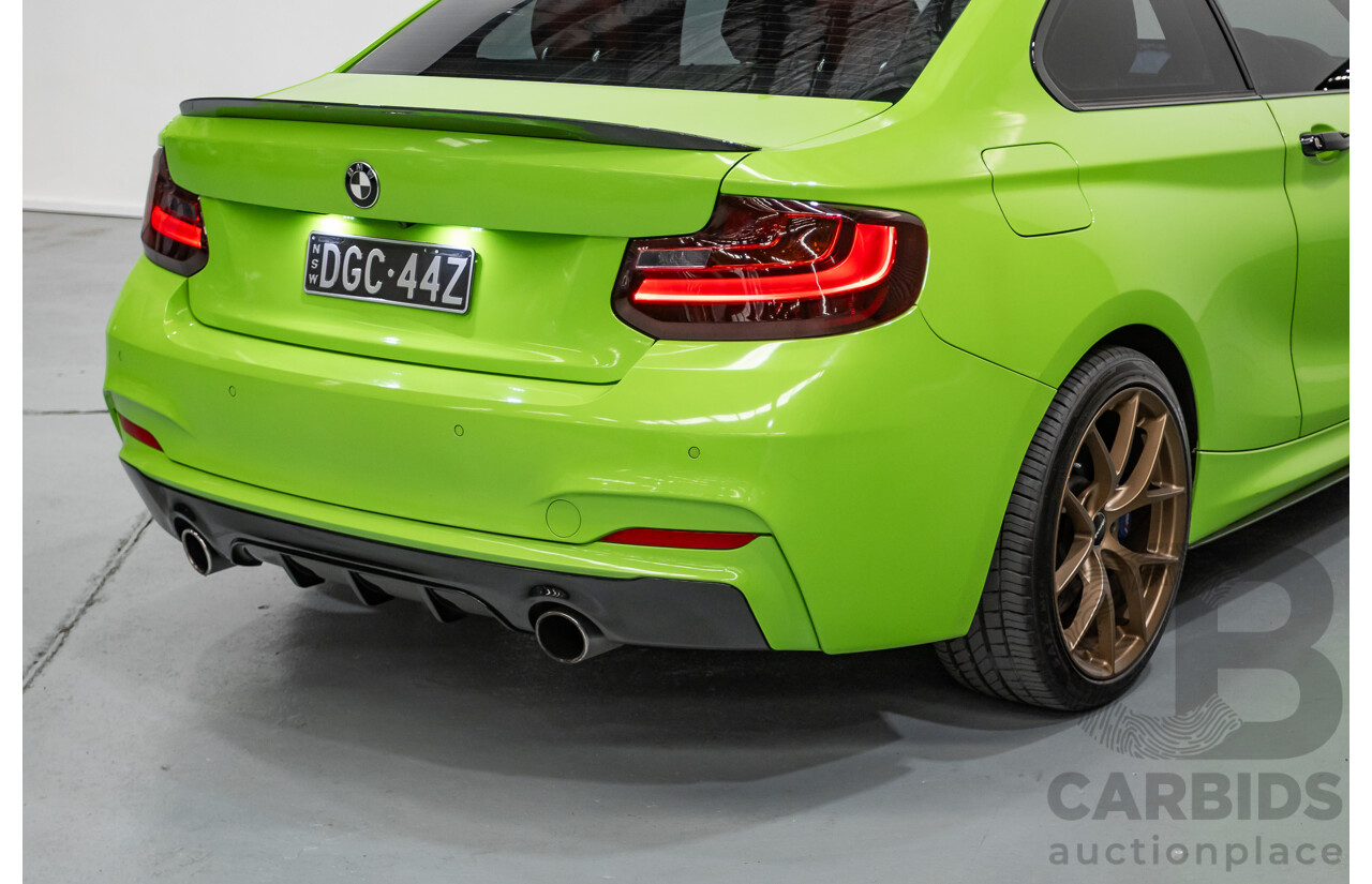 1/2017 BMW M240i F22 MY17 2d Coupe White / Wrapped Lime Green Turbo 3.0L