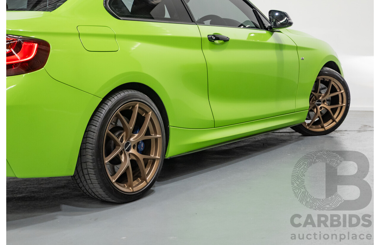 1/2017 BMW M240i F22 MY17 2d Coupe White / Wrapped Lime Green Turbo 3.0L