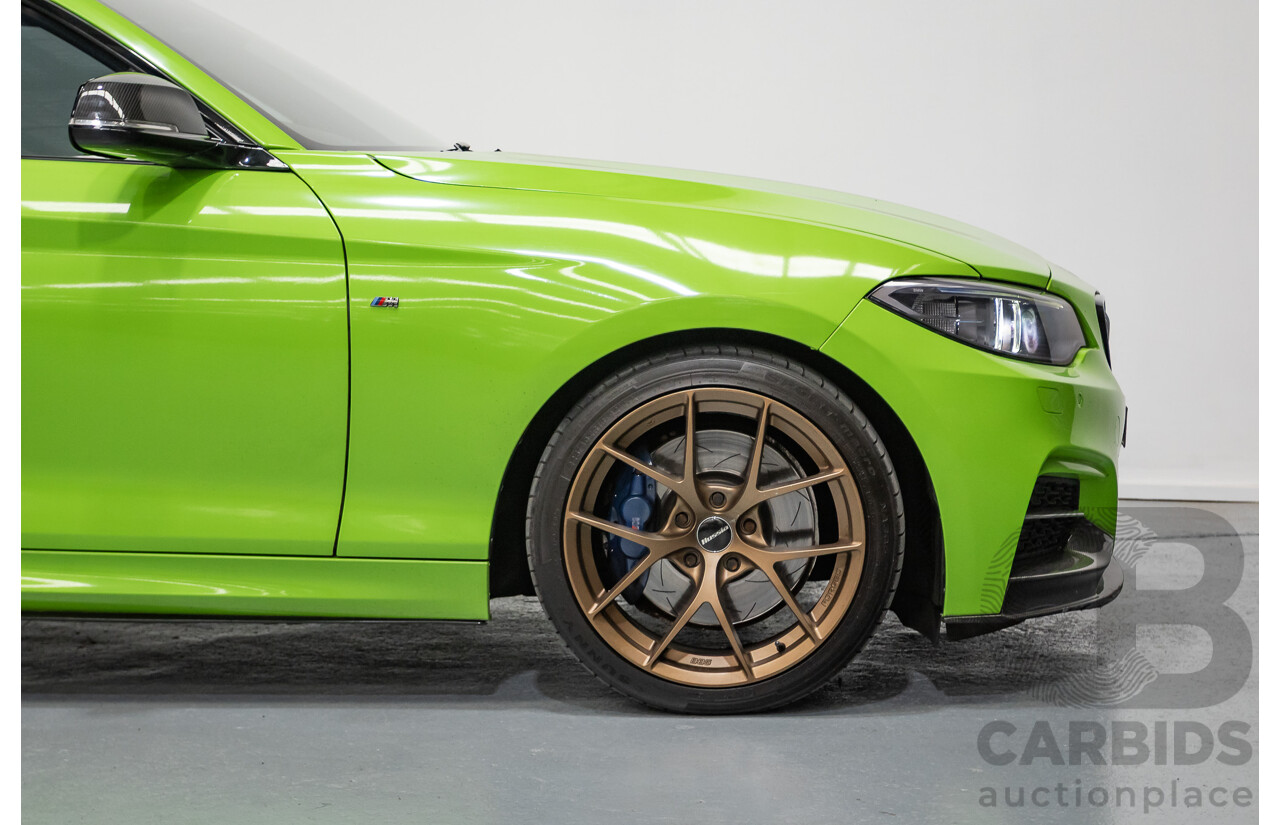 1/2017 BMW M240i F22 MY17 2d Coupe White / Wrapped Lime Green Turbo 3.0L