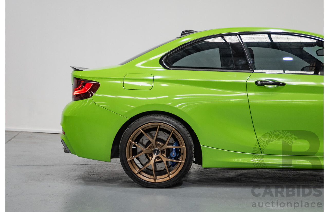 1/2017 BMW M240i F22 MY17 2d Coupe White / Wrapped Lime Green Turbo 3.0L