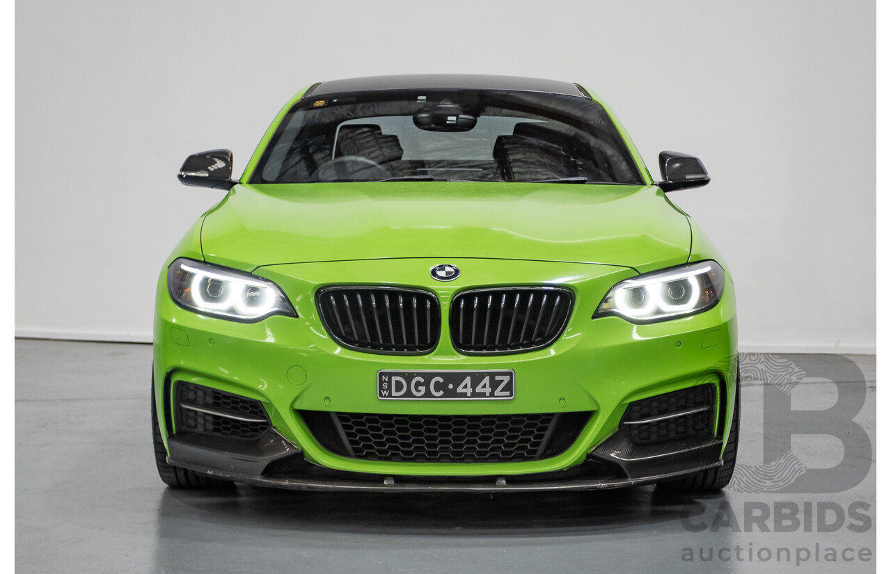 1/2017 BMW M240i F22 MY17 2d Coupe White / Wrapped Lime Green Turbo 3.0L