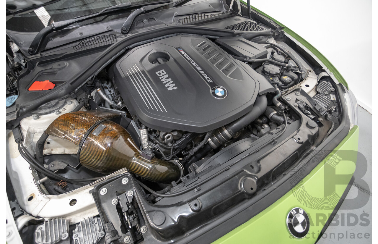 1/2017 BMW M240i F22 MY17 2d Coupe White / Wrapped Lime Green Turbo 3.0L