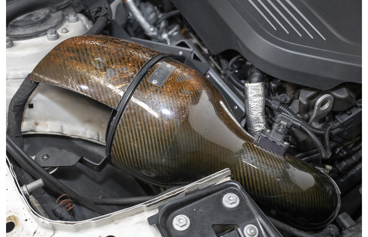 1/2017 BMW M240i F22 MY17 2d Coupe White / Wrapped Lime Green Turbo 3.0L