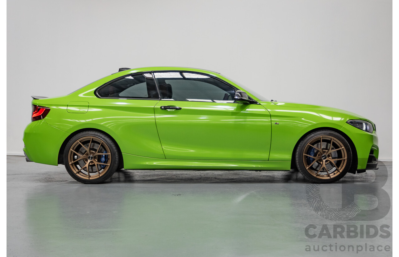 1/2017 BMW M240i F22 MY17 2d Coupe White / Wrapped Lime Green Turbo 3.0L