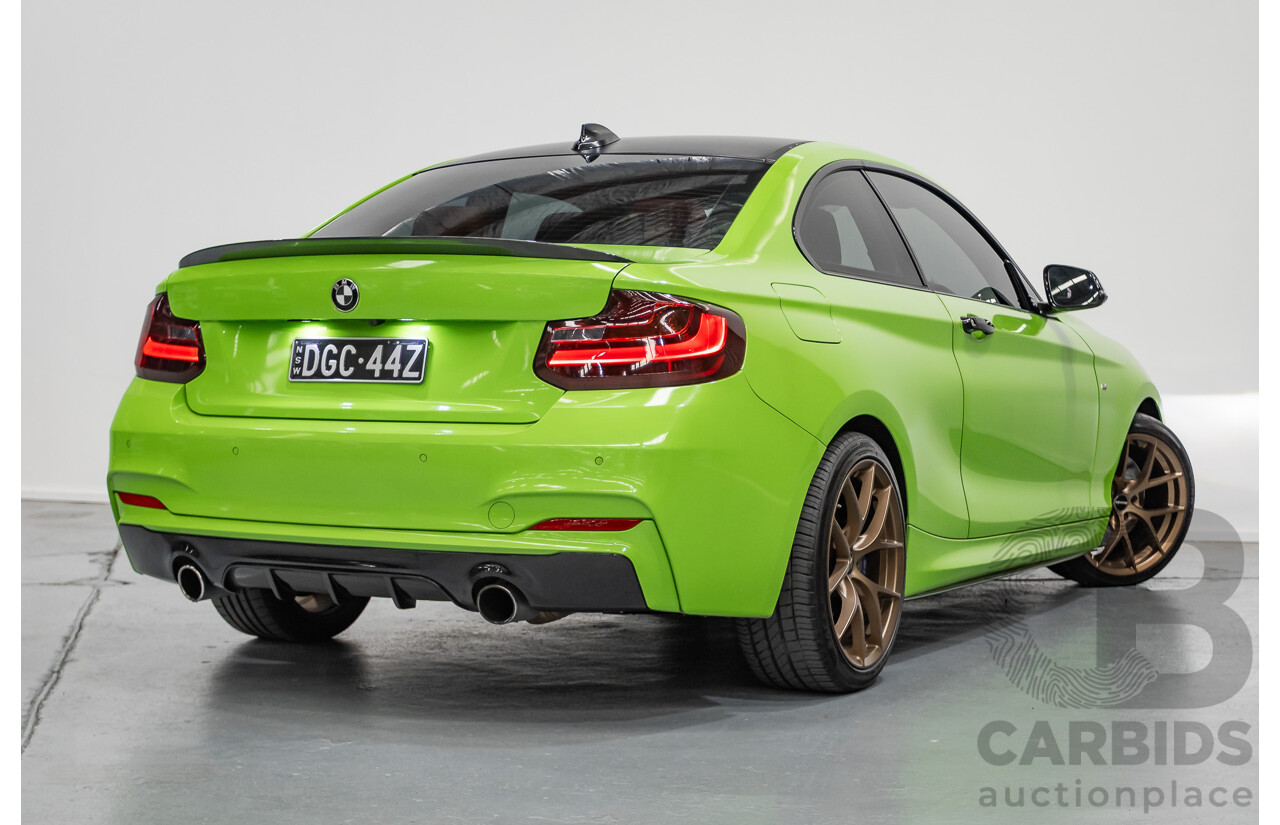 1/2017 BMW M240i F22 MY17 2d Coupe White / Wrapped Lime Green Turbo 3.0L