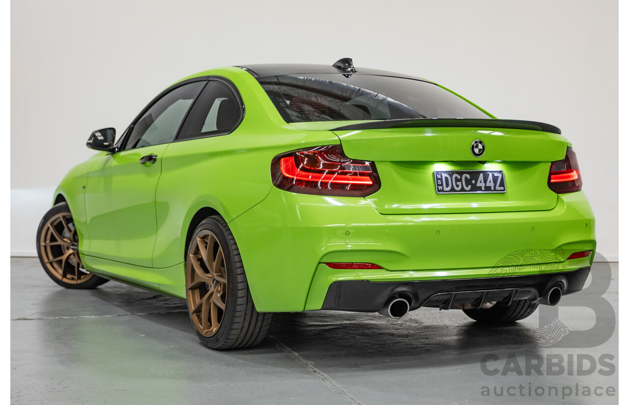 1/2017 BMW M240i F22 MY17 2d Coupe White / Wrapped Lime Green Turbo 3.0L