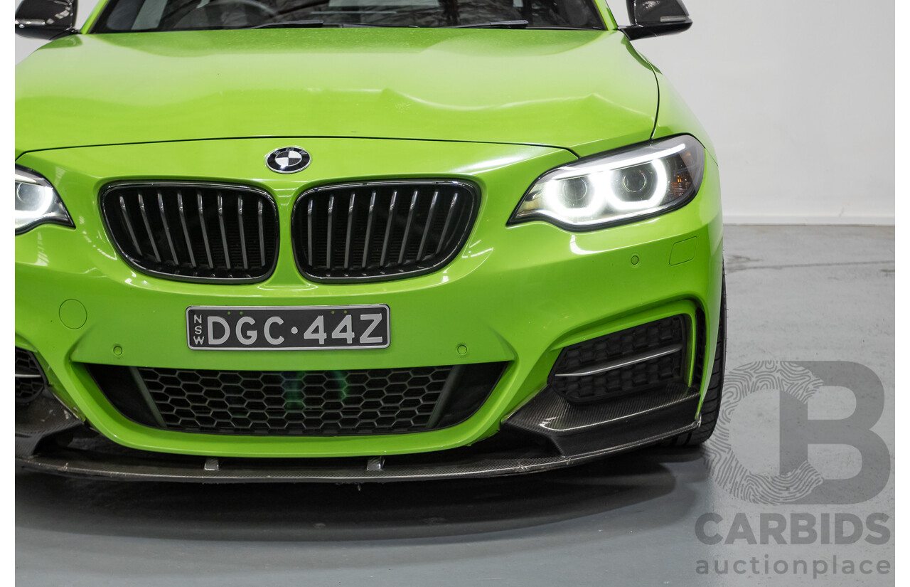 1/2017 BMW M240i F22 MY17 2d Coupe White / Wrapped Lime Green Turbo 3.0L