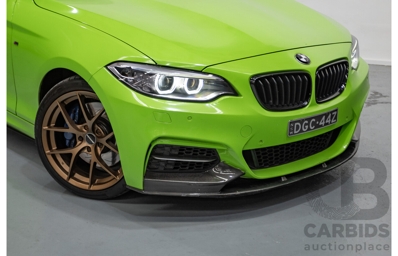 1/2017 BMW M240i F22 MY17 2d Coupe White / Wrapped Lime Green Turbo 3.0L