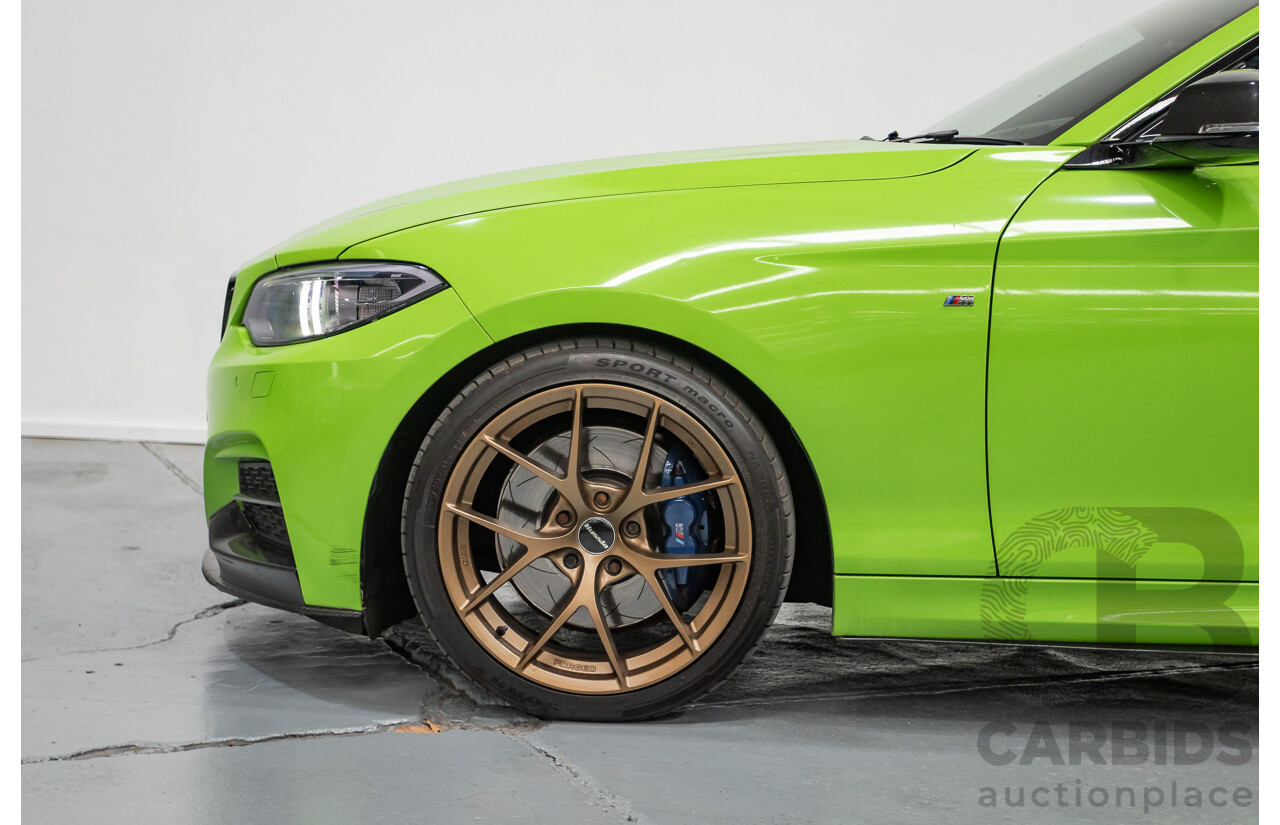 1/2017 BMW M240i F22 MY17 2d Coupe White / Wrapped Lime Green Turbo 3.0L