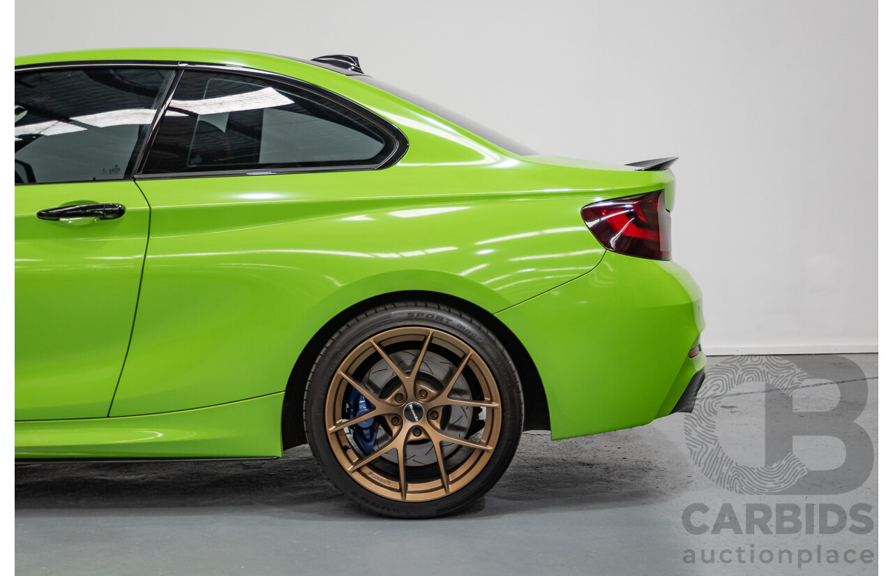 1/2017 BMW M240i F22 MY17 2d Coupe White / Wrapped Lime Green Turbo 3.0L