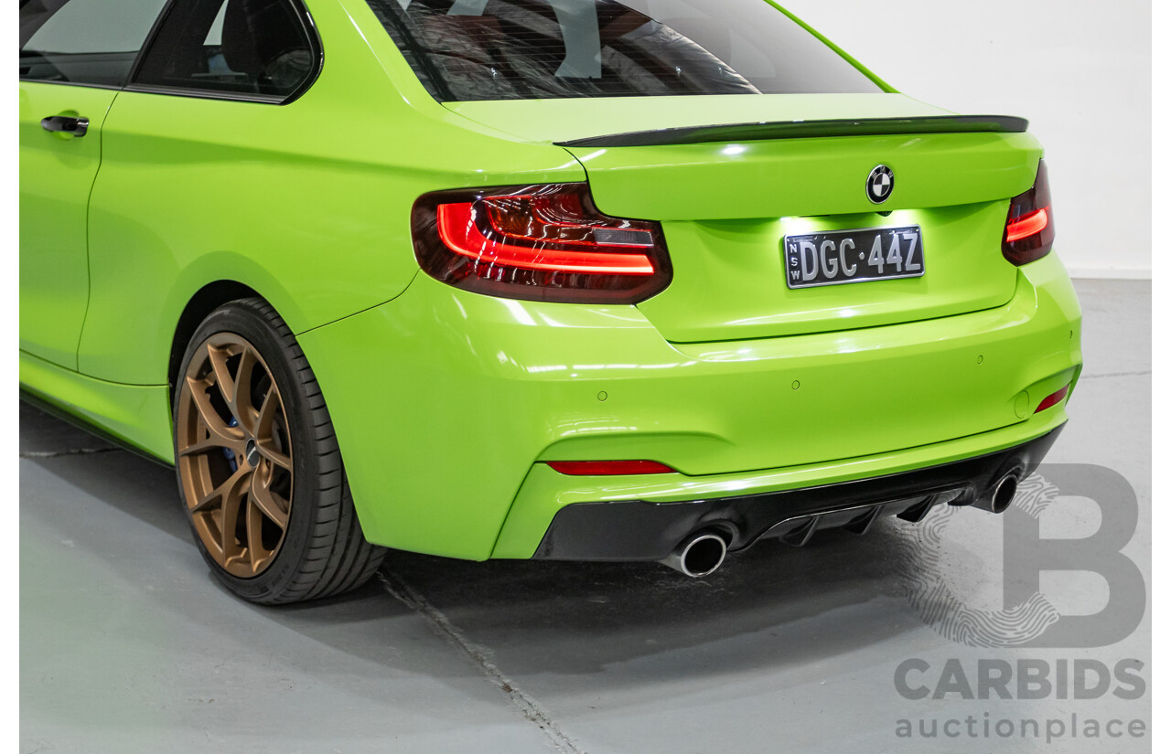 1/2017 BMW M240i F22 MY17 2d Coupe White / Wrapped Lime Green Turbo 3.0L