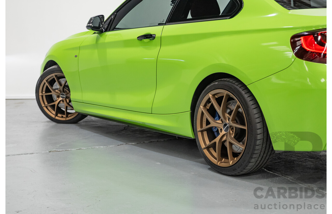 1/2017 BMW M240i F22 MY17 2d Coupe White / Wrapped Lime Green Turbo 3.0L