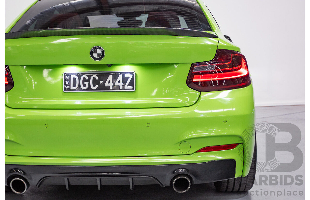 1/2017 BMW M240i F22 MY17 2d Coupe White / Wrapped Lime Green Turbo 3.0L