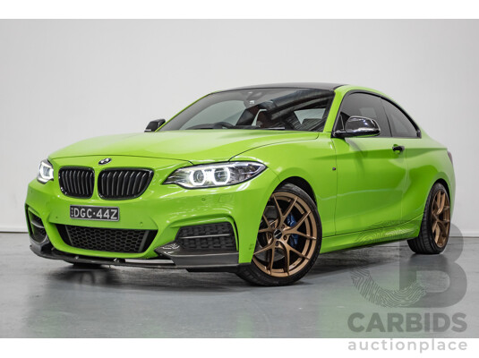 1/2017 BMW M240i F22 MY17 2d Coupe White / Wrapped Lime Green Turbo 3.0L