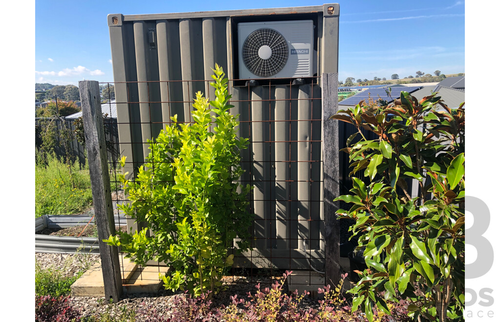 20 Foot Shipping Container Modified with Kitchen/Toilet/Vanity and Display Shower