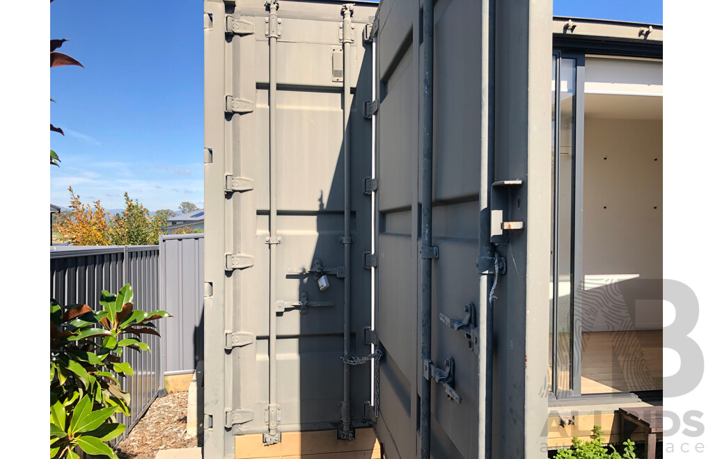 20 Foot Shipping Container Modified with Kitchen/Toilet/Vanity and Display Shower