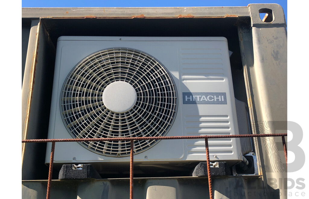 20 Foot Shipping Container Modified with Kitchen/Toilet/Vanity and Display Shower