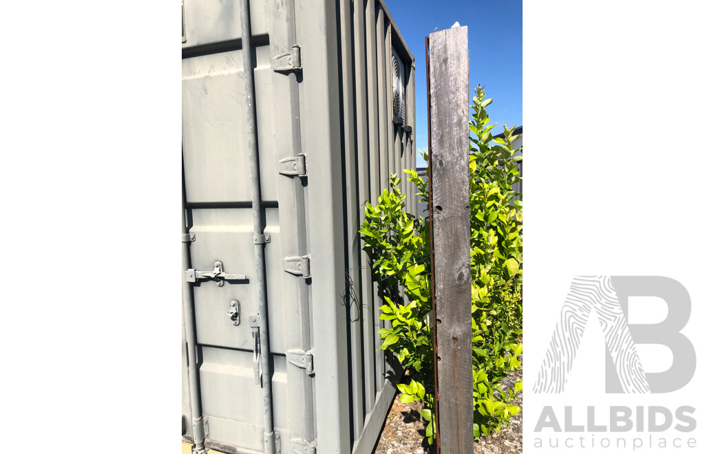 20 Foot Shipping Container Modified with Kitchen/Toilet/Vanity and Display Shower