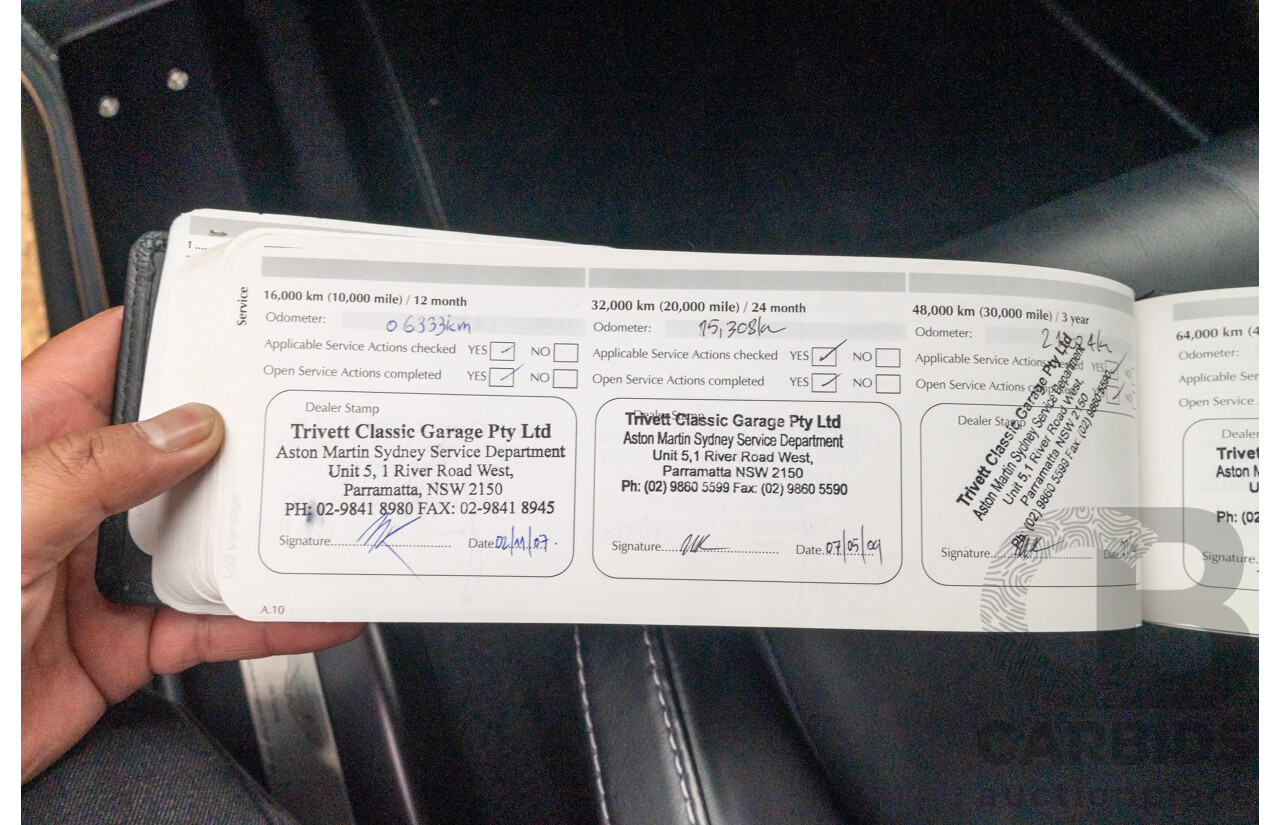 9/2006 Aston Martin V8 Vantage 2d Coupe Onyx Black Metallic 4.3L