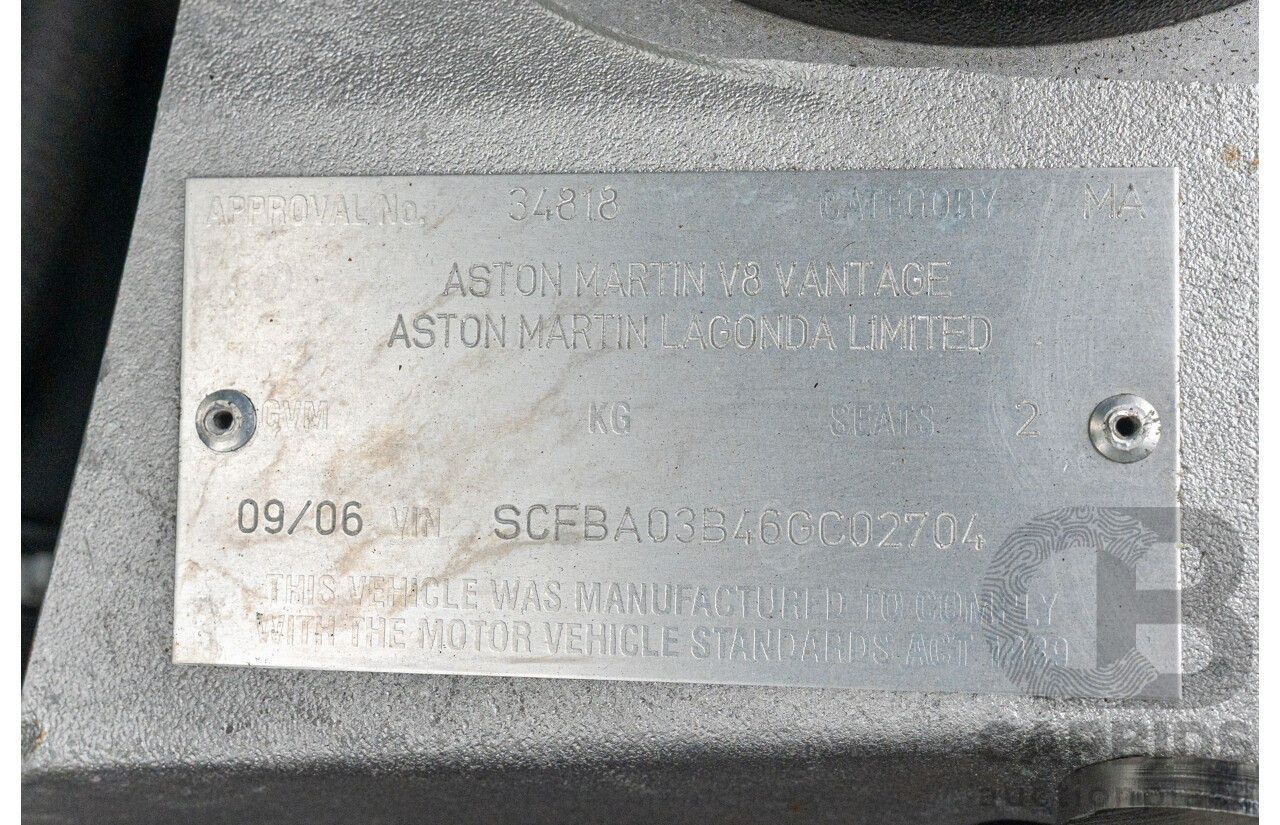 9/2006 Aston Martin V8 Vantage 2d Coupe Onyx Black Metallic 4.3L