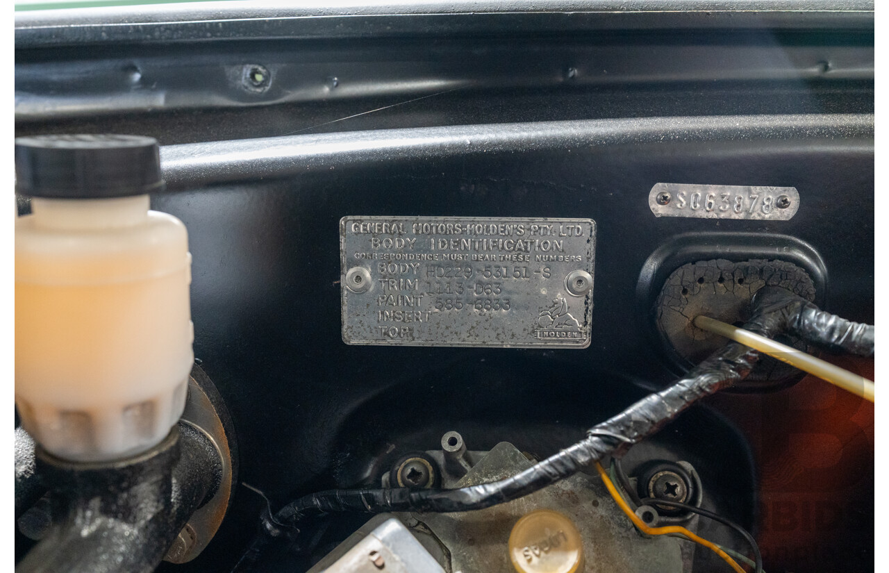 1/1965 Holden HD Special 4d Wagon Narrogin Green / Ivory 2.9L