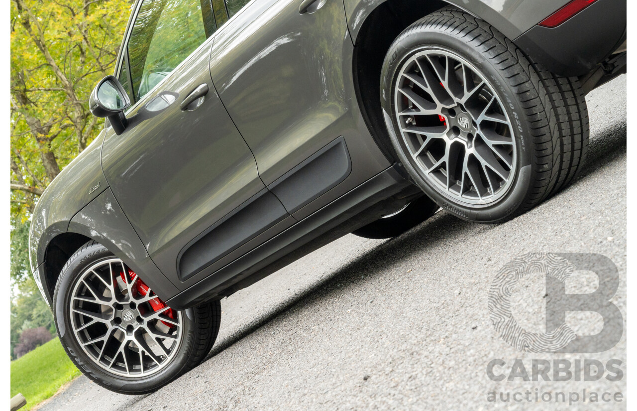 7/2017 Porsche Macan S Diesel (AWD) MY17 4d Wagon Agate Grey Metallic Turbo Diesel V6 3.0L