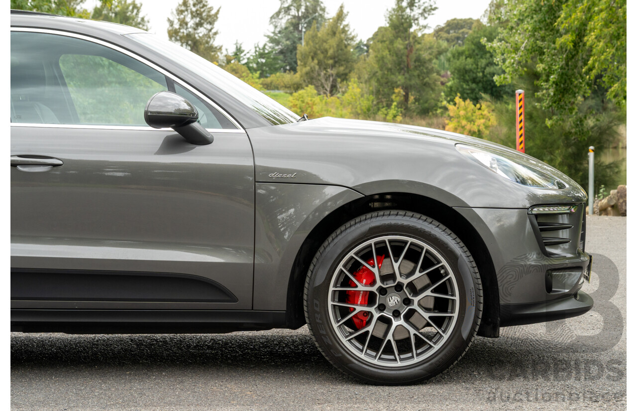 7/2017 Porsche Macan S Diesel (AWD) MY17 4d Wagon Agate Grey Metallic Turbo Diesel V6 3.0L