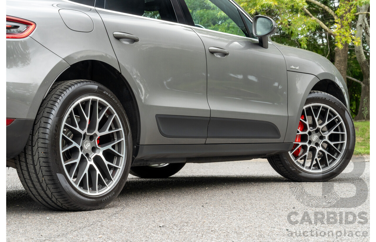 7/2017 Porsche Macan S Diesel (AWD) MY17 4d Wagon Agate Grey Metallic Turbo Diesel V6 3.0L