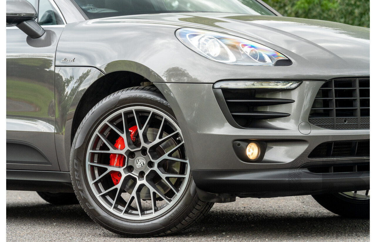 7/2017 Porsche Macan S Diesel (AWD) MY17 4d Wagon Agate Grey Metallic Turbo Diesel V6 3.0L