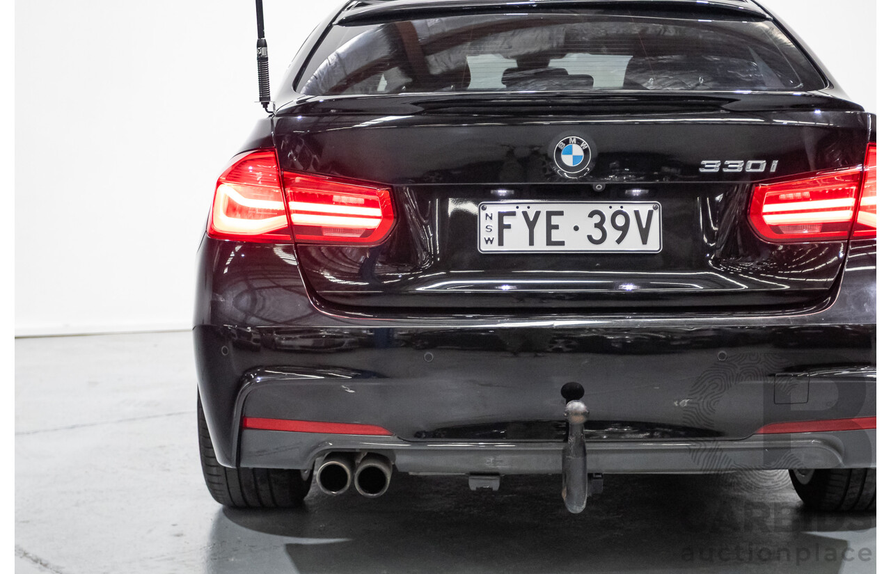 06/2017 BMW 330i M-Sport F30 LCI MY18 4D Sedan Black Sapphire Metallic Turbo 2.0L